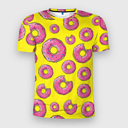 Футболка спортивная мужская Пончики Гомера, цвет: 3D-принт