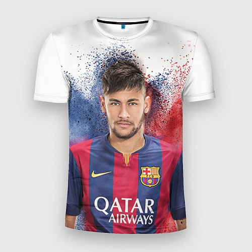 Мужская спорт-футболка Neymar FCB / 3D-принт – фото 1