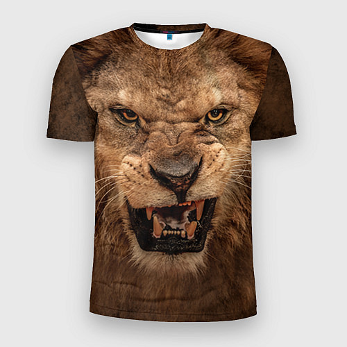 Мужская спорт-футболка Взгляд льва / 3D-принт – фото 1