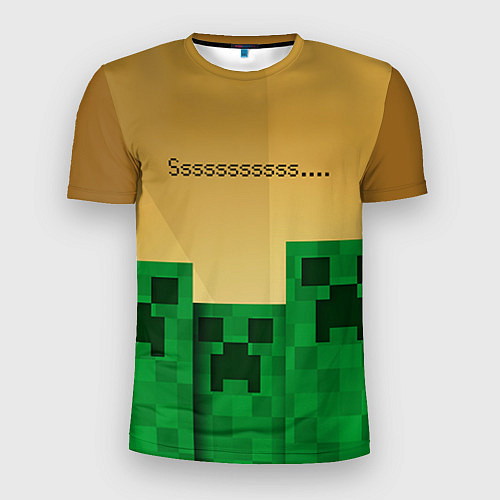 Мужская спорт-футболка Minecraft Sssss / 3D-принт – фото 1