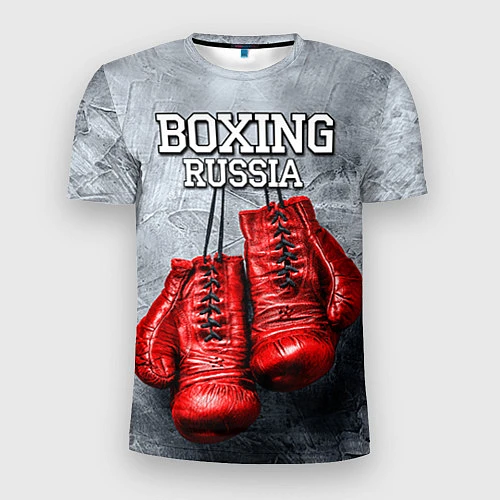 Мужская спорт-футболка Boxing Russia / 3D-принт – фото 1