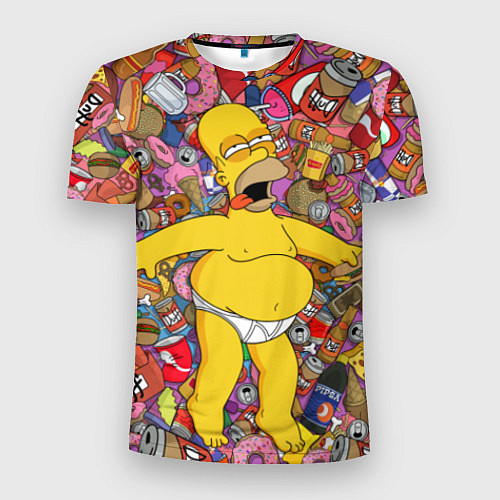 Мужская спорт-футболка Рай Гомера / 3D-принт – фото 1