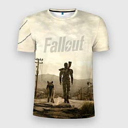 Футболка спортивная мужская Fallout City, цвет: 3D-принт