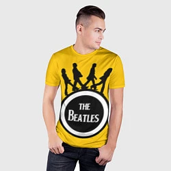Футболка спортивная мужская The Beatles: Yellow Vinyl, цвет: 3D-принт — фото 2