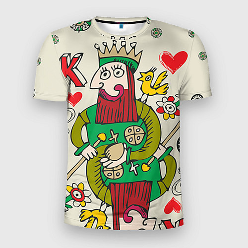 Мужская спорт-футболка Червовый король / 3D-принт – фото 1