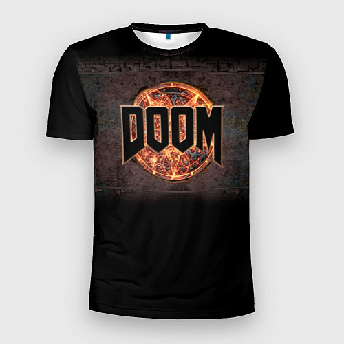 Мужская спорт-футболка DOOM Fire / 3D-принт – фото 1