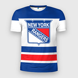 Футболка спортивная мужская New York Rangers, цвет: 3D-принт