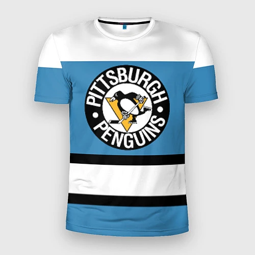 Мужская спорт-футболка Pittsburgh Penguins: White / 3D-принт – фото 1