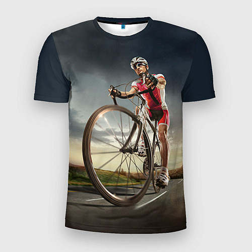Мужская спорт-футболка Велогонщик / 3D-принт – фото 1