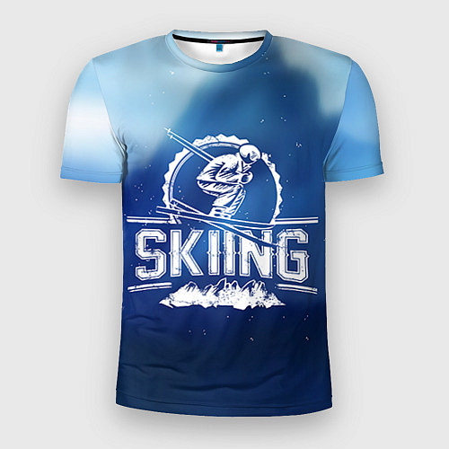 Мужская спорт-футболка Лыжный спорт / 3D-принт – фото 1