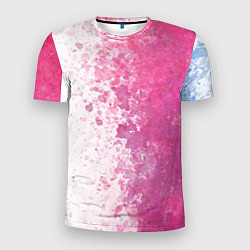 Мужская спорт-футболка Белый и розовый