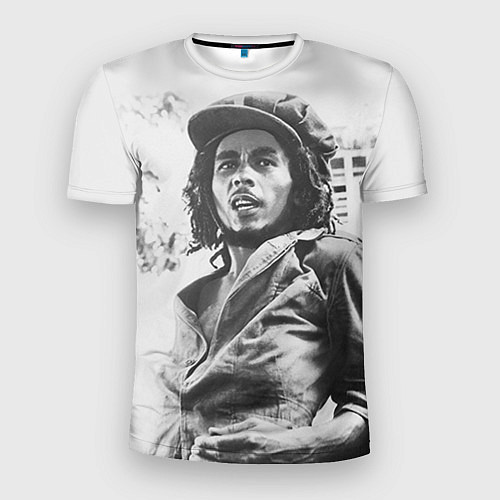 Мужская спорт-футболка Молодой Боб Марли / 3D-принт – фото 1