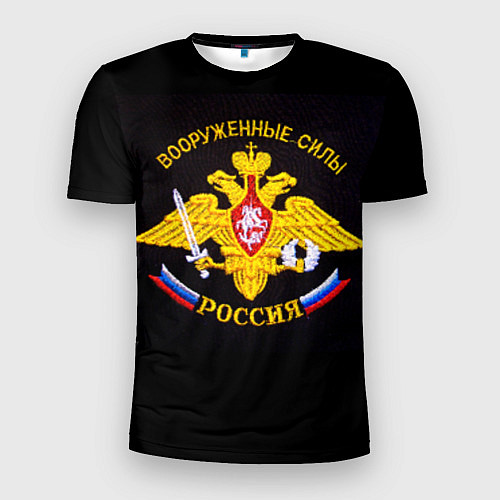 Мужская спорт-футболка ВС России: вышивка / 3D-принт – фото 1