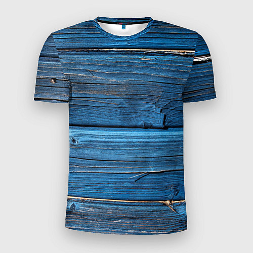 Мужская спорт-футболка Голубые доски / 3D-принт – фото 1