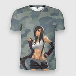 Футболка спортивная мужская Военная девушка Тифа Локхарт - Final Fantasy, цвет: 3D-принт