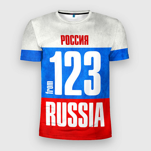 Мужская спорт-футболка Russia: from 123 / 3D-принт – фото 1