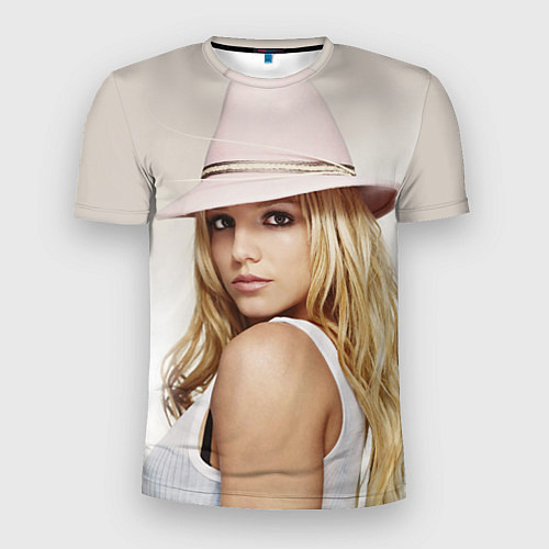 Мужская спорт-футболка Бритни Спирс в розовой шляпе / 3D-принт – фото 1