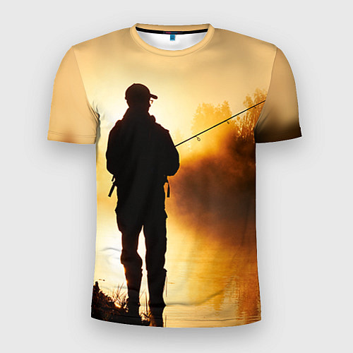 Мужская спорт-футболка Вечерний рыбак / 3D-принт – фото 1