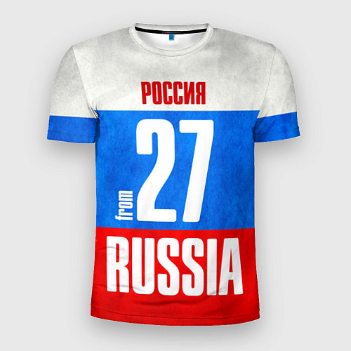 Мужская спорт-футболка Russia: from 27 / 3D-принт – фото 1