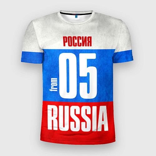 Мужская спорт-футболка Russia: from 05 / 3D-принт – фото 1