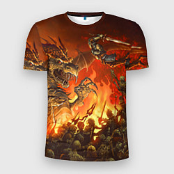Футболка спортивная мужская Dark Souls: Fire Dragon, цвет: 3D-принт