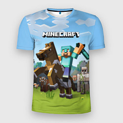Мужская спорт-футболка Minecraft Rider