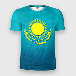 Футболка спортивная мужская Флаг Казахстана, цвет: 3D-принт