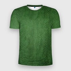 Футболка спортивная мужская Змеиная зеленая кожа, цвет: 3D-принт