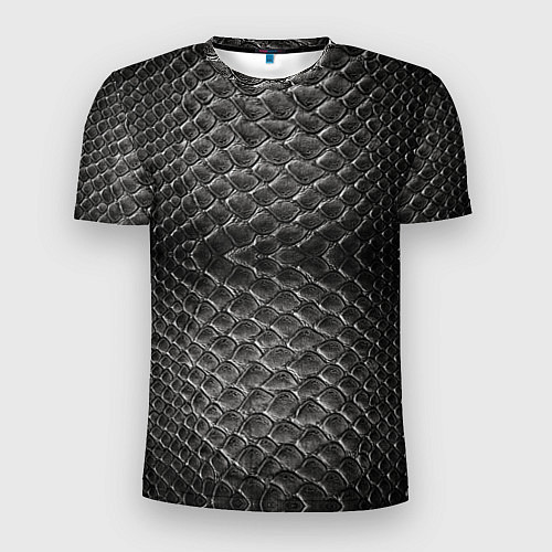 Мужская спорт-футболка Черная кожа / 3D-принт – фото 1