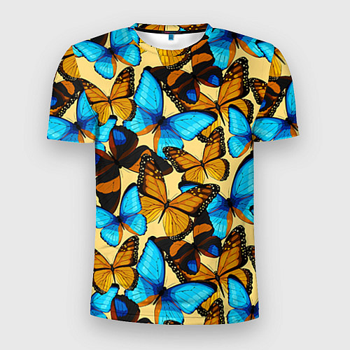 Мужская спорт-футболка Бабочки / 3D-принт – фото 1