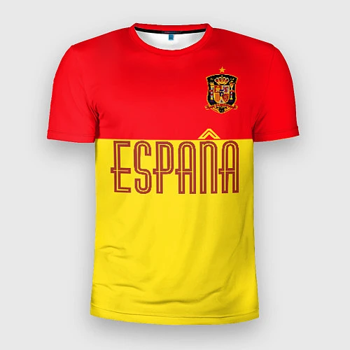 Мужская спорт-футболка Сборная Испании: Евро 2016 / 3D-принт – фото 1