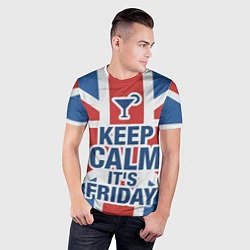 Футболка спортивная мужская Keep calm its friday, цвет: 3D-принт — фото 2