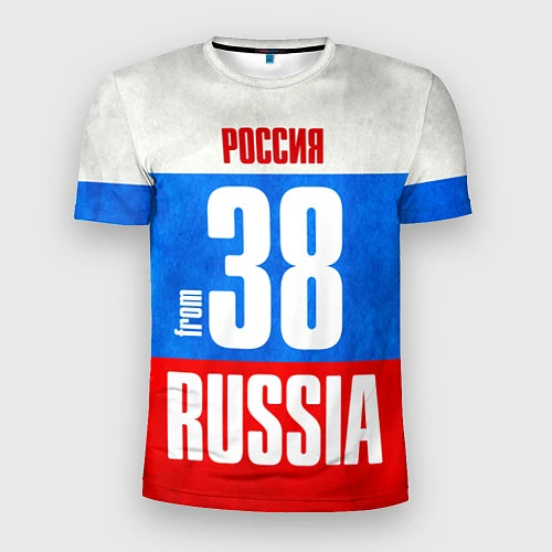 Мужская спорт-футболка Russia: from 38 / 3D-принт – фото 1