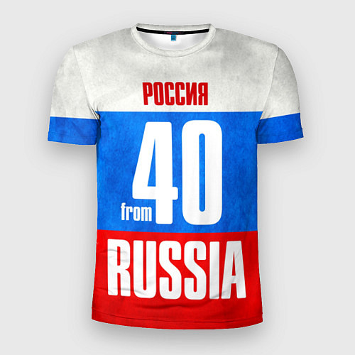 Мужская спорт-футболка Russia: from 40 / 3D-принт – фото 1