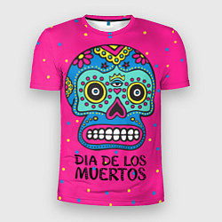 Мужская спорт-футболка Мексиканский череп