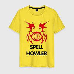 Футболка хлопковая мужская Dark Elf Mage - Spell Howler, цвет: желтый