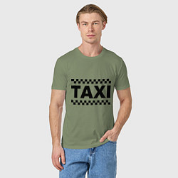 Футболка хлопковая мужская Taxi, цвет: авокадо — фото 2