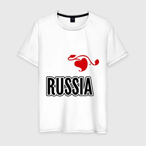 Мужская футболка Russia Leaf / Белый – фото 1