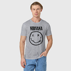 Футболка хлопковая мужская Nirvana, цвет: меланж — фото 2