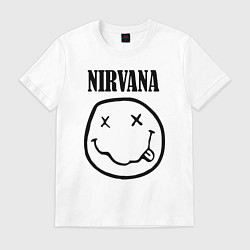 Футболка хлопковая мужская Nirvana, цвет: белый