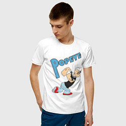 Футболка хлопковая мужская Popeye цвета белый — фото 2