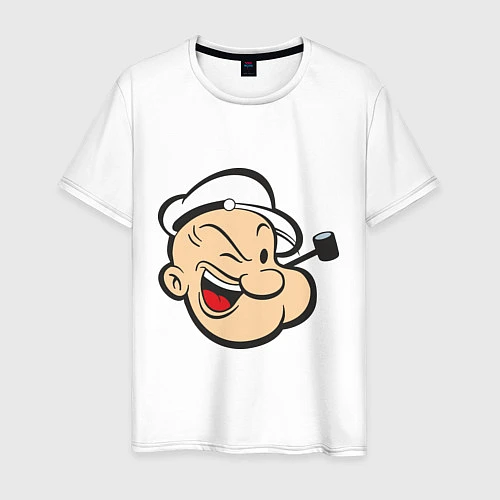 Мужская футболка Popeye Face / Белый – фото 1