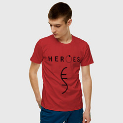 Футболка хлопковая мужская Heroes Symbol цвета красный — фото 2