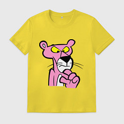 Футболка хлопковая мужская Розовая пантера, цвет: желтый