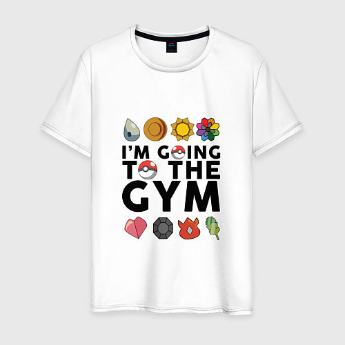 Мужская футболка Pokemon Im going to the gym (black) / Белый – фото 1