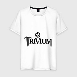 Футболка хлопковая мужская Trivium, цвет: белый