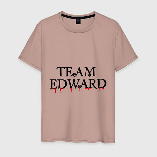 Мужская футболка Edward team / Пыльно-розовый – фото 1