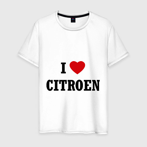 Мужская футболка I love Citroen / Белый – фото 1