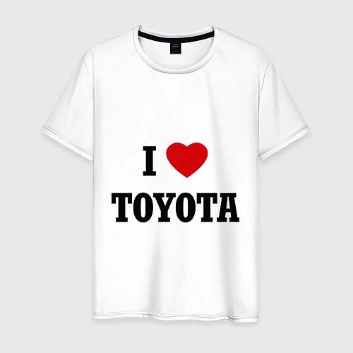 Мужская футболка I love Toyota / Белый – фото 1