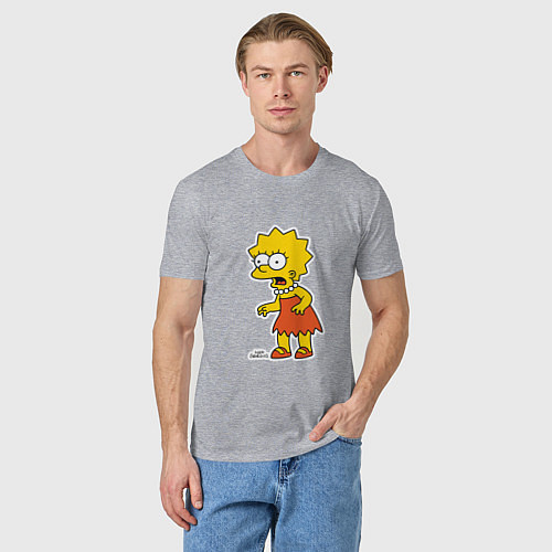 Мужская футболка Симпсоны: Лиза / Меланж – фото 3